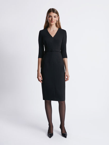 V neck belted dress Judith Charles