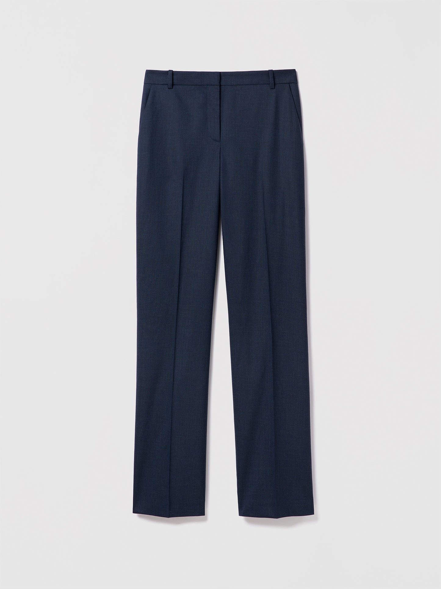 Straight superfine wool pant