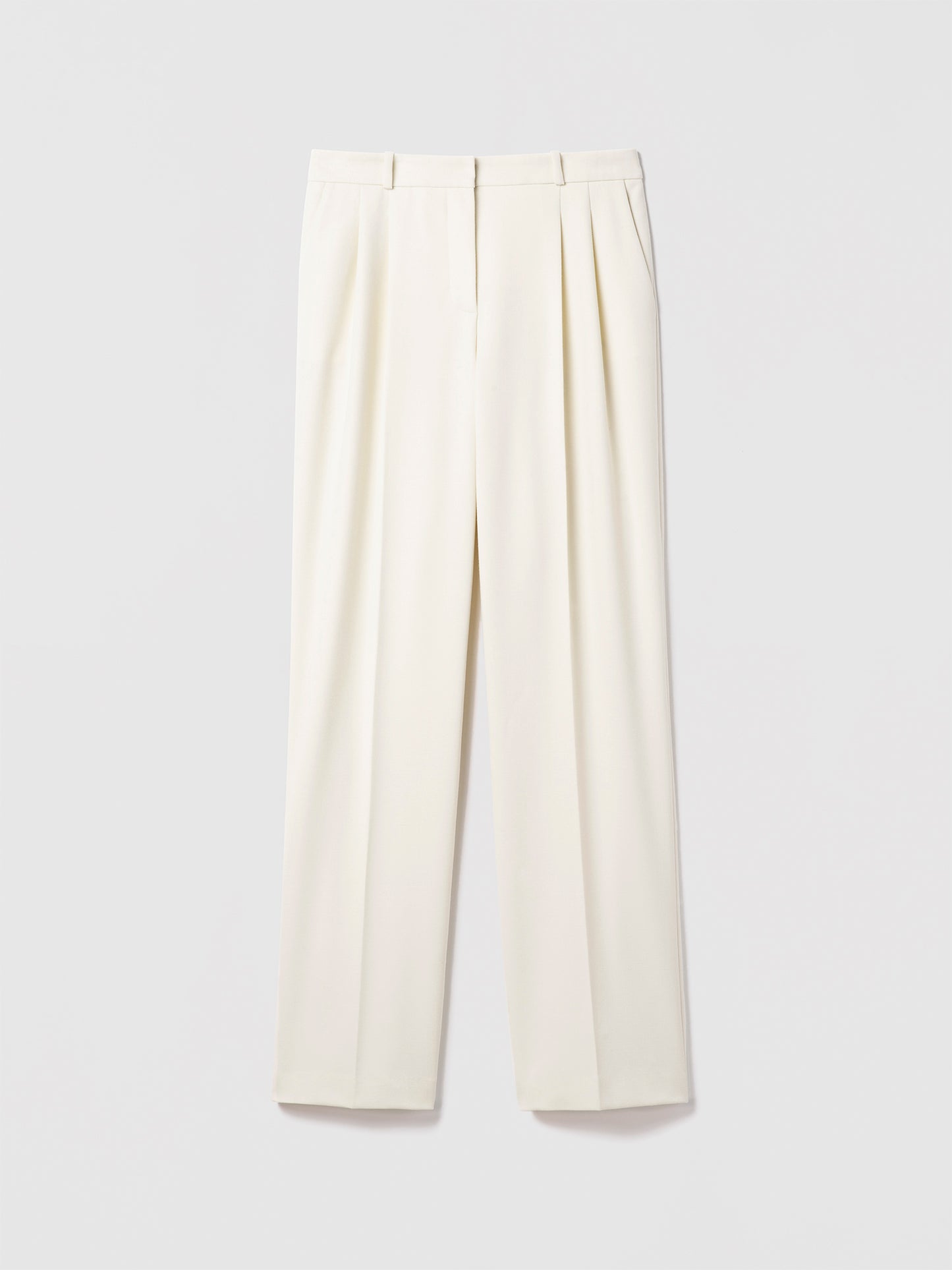 Straight pleated pant