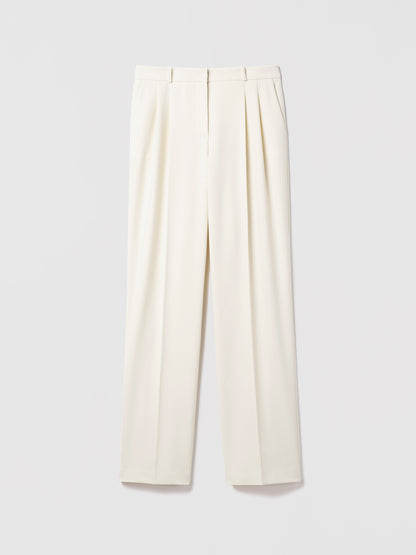 Straight pleated pant