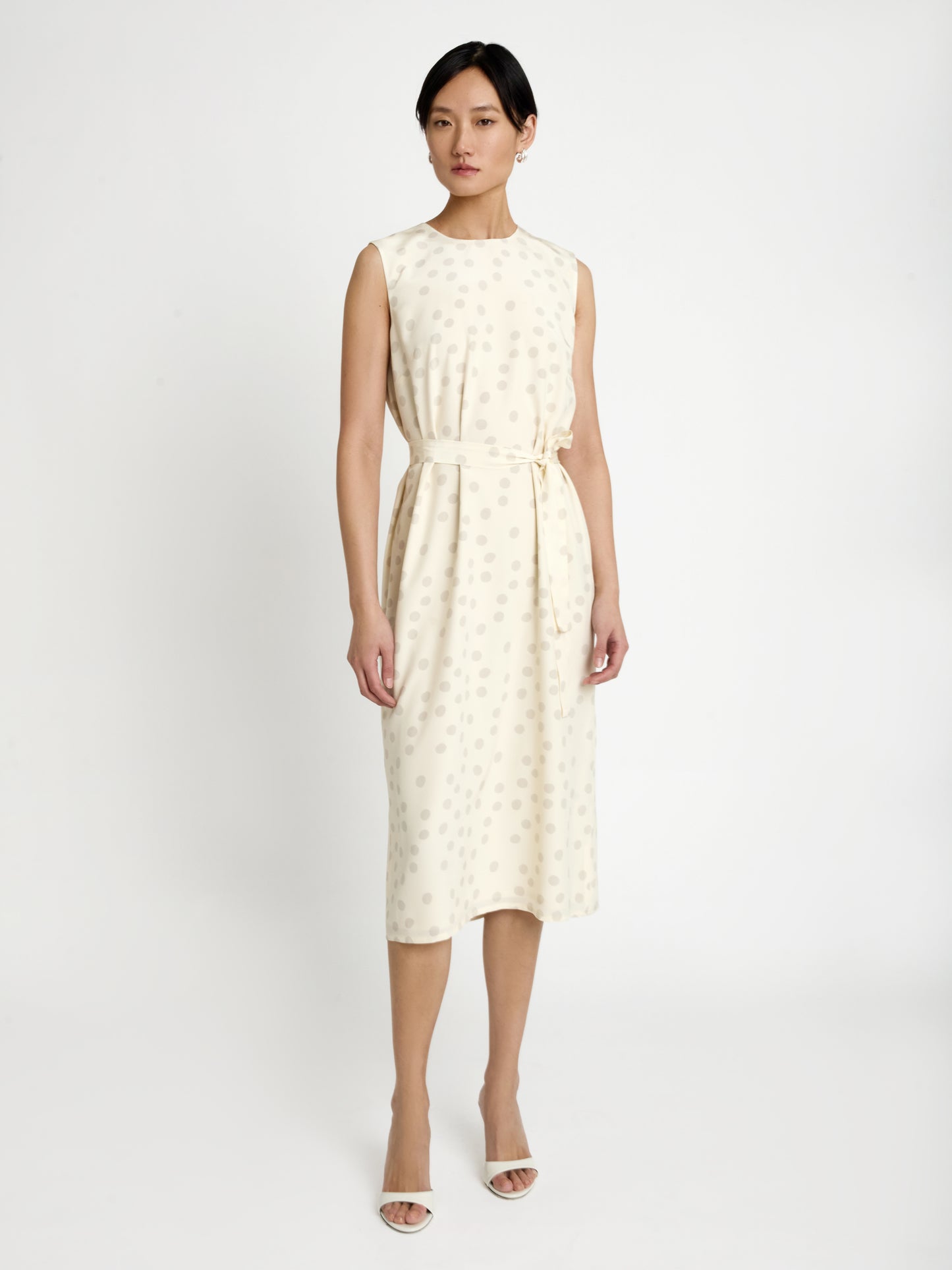 Polka dot silk dress