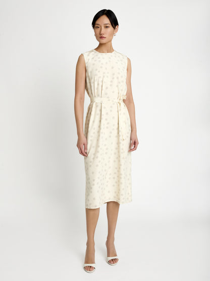 Polka dot silk dress